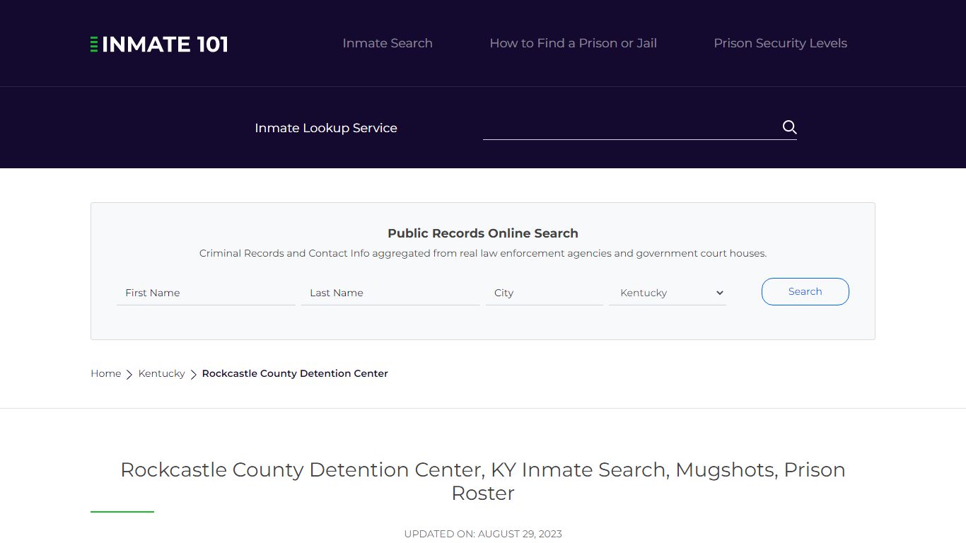 Rockcastle County Detention Center, KY Inmate Search, Mugshots, Prison ...